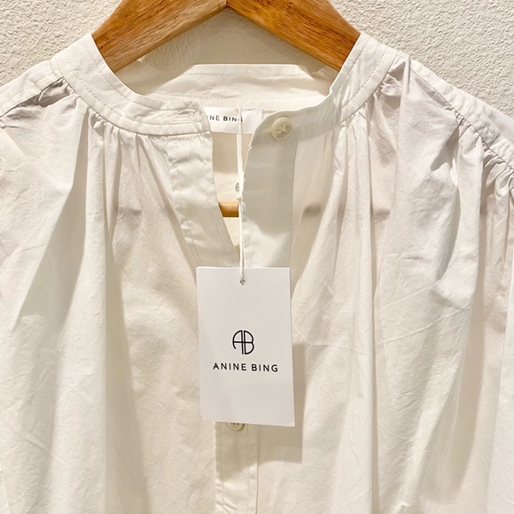 NWT Anine Bing Eden Shirt White XXS/TTP - Picture 8 of 17